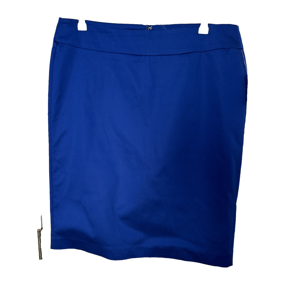 89th + Madison Women's 14 Stretch Pencil Skirt Surf the Web Cobalt Blue Business